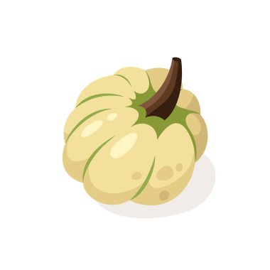 Karikatür Balkabağı Baharat Sezonu İmajı. El yapımı stil sebze. Vektör taze organik gıda çekiyor. Yaz illüstrasyonunda meyve püresi veya turta için vejetaryen malzemeler