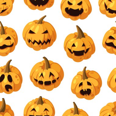 Çizgi film karakteri Jack-o-fener. El yapımı Cadılar Bayramı sebzesi. Sonbahar Vektörü taze organik gıda çekiyor. Vegan Illustration Balkabağı Baharat Sezonu