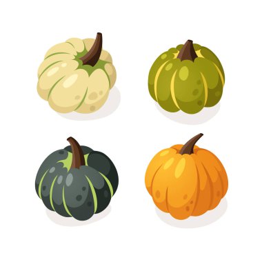 Karikatür Balkabağı Baharat Sezonu İmajı. El yapımı stil sebze. Vektör taze organik gıda çekiyor. Yaz illüstrasyonunda meyve püresi veya turta için vejetaryen malzemeler