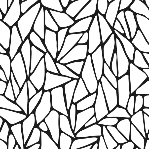 Абстрактная Природа Ручной Рисунок Швов Мода Черно Белую Текстуру — стоковый вектор