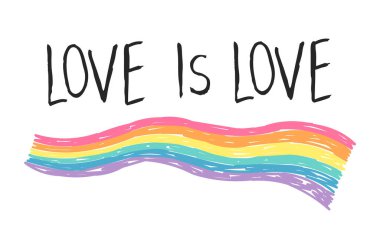 Vektör Doodle Çizimi Gökkuşağı. Çizgi film Renkli Gurur Çizimi. El Çizimi LGBTQ Bayrak Desteği Kurdele Çizimi