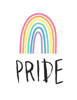 Vektör Doodle Çizimi Gökkuşağı. Çizgi film Renkli Gurur Çizimi. El Çizimi LGBTQ Bayrak Desteği Kurdele Çizimi