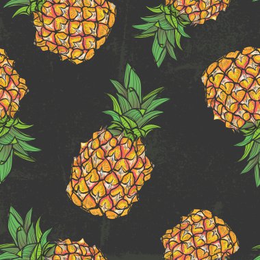 Ananas vektör ile Seamless Modeli