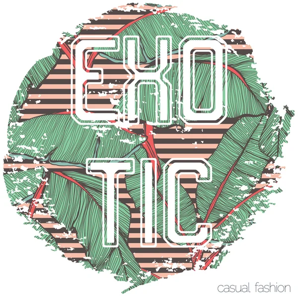 Impression tropicale avec slogan vectoriel. T-shirt imprimé Illustration De Stock