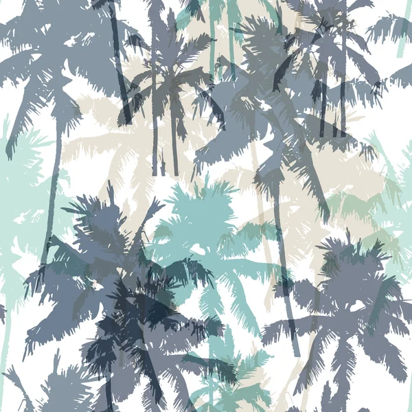 Seamless pattern with palm trees — Stock Vector