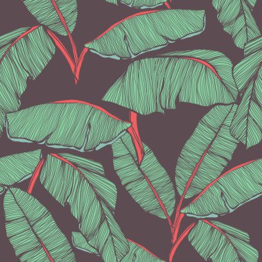 sorunsuz arka plan tropikal palmiye yaprakları