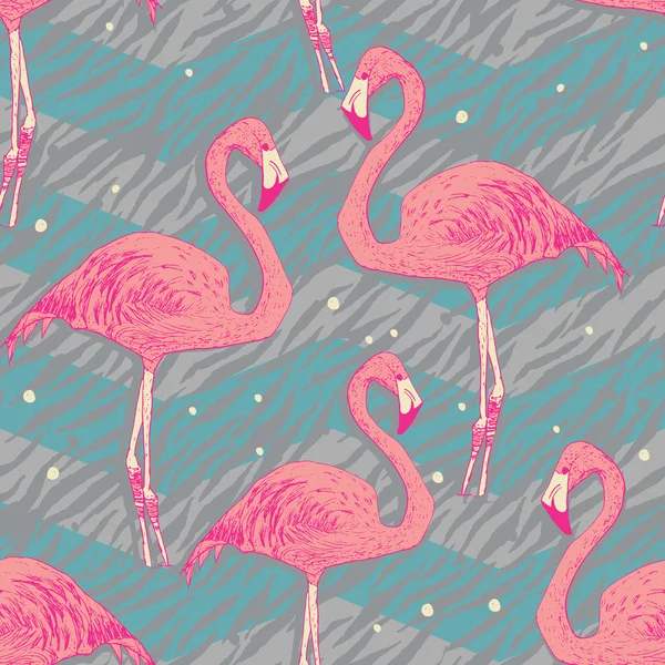 Flamingo kuşlarında kusursuz desen