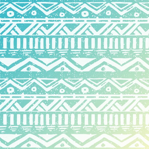 Elle çizilmiş Aztek kabile sorunsuz arka plan deseni gökyüzü arka plan üzerinde