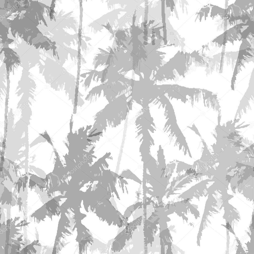 Seamless pattern with palm trees