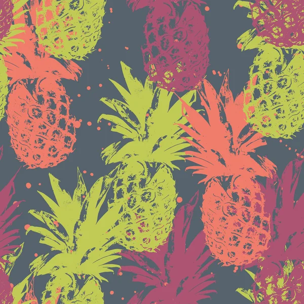 Ananas ile Seamless modeli. Egzotik arka plan