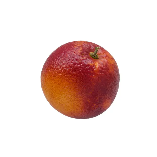 Único colorido vermelho siciliano laranja isolado no branco — Fotografia de Stock