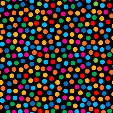 Gökkuşağı parlak noktalar Dikişsiz desen tekstil kumaş sanayî için.