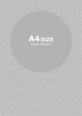 Beyaz gri yarı ton noktaları çerçeve arka plan daire içine alın. Vektör A4 boyutunda