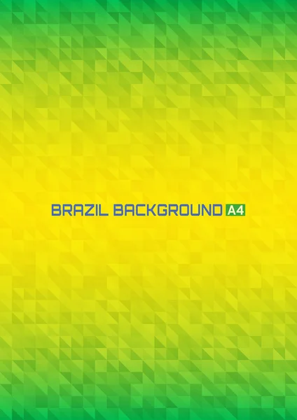 Fondo geométrico de gradiente abstracto usando colores de bandera de Brasil . — Vector de stock