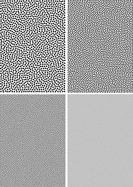 Set of Black Halftone Dots Pattern Background, A4 paper size. — Stock Vector