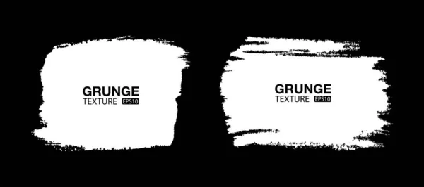 White hand drawn grunge background set. Brush stroke. Sale banners. Distress textures. Blank shapes. Vector grunge frame — Stock Vector