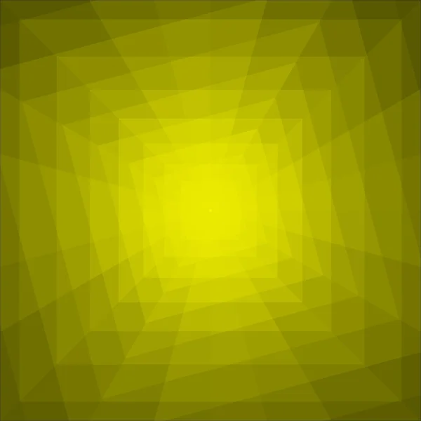 Abstract Yellow Geometric Tunnel Background. — Stock Vector