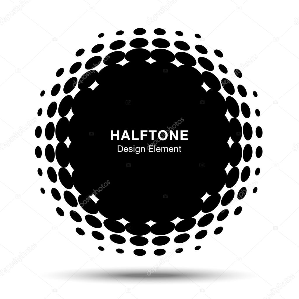 Abstract Halftone Design Element
