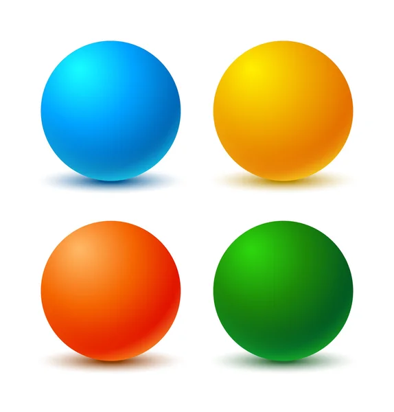 Conjunto de bolas de colores . — Vector de stock