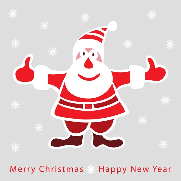 Claus santa coloré sur fond blanc — Image vectorielle