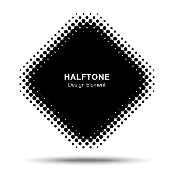 Чорний абстрактний елемент дизайну Halftone — стоковий вектор