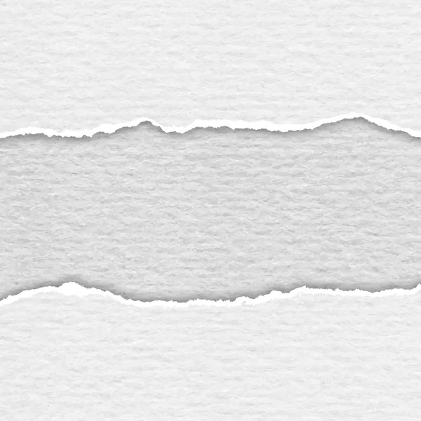 Tekstur kertas putih yang terkoyak realistis - Stok Vektor