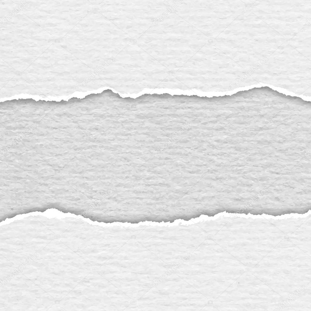 Realistic lacerated white paper texture