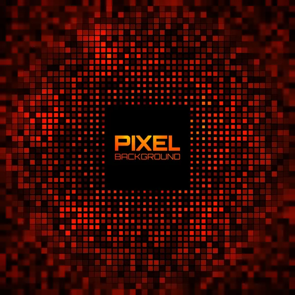 Resumen Pixel rojo brillante resplandor fondo . — Vector de stock