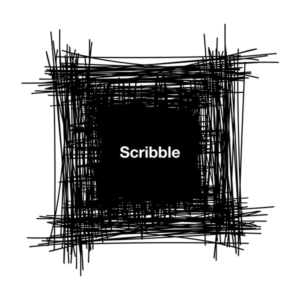 Quadrado Scribble desenhado à mão —  Vetores de Stock