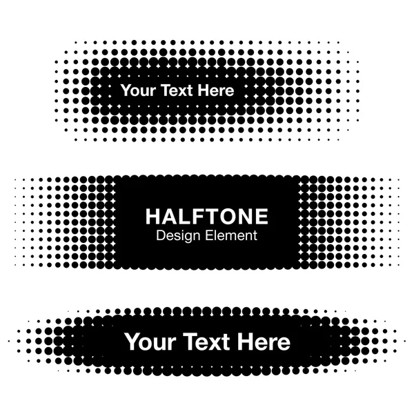 Abstract Halftone Design Elements — Stock Vector