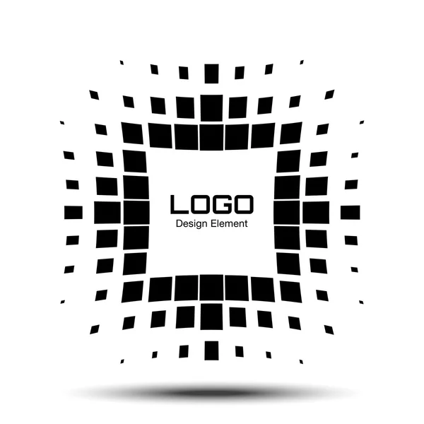 Αφηρημένη Halftone Logo Design Element, διανυσματική απεικόνιση — Διανυσματικό Αρχείο