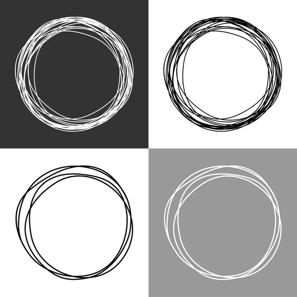 Cercles dessinés à la main — Image vectorielle