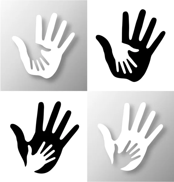 Set of Caring hands. — Stock Vector