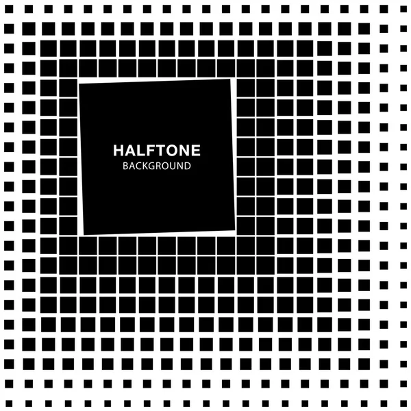 Abstract Halftone Square Background — Stock Vector