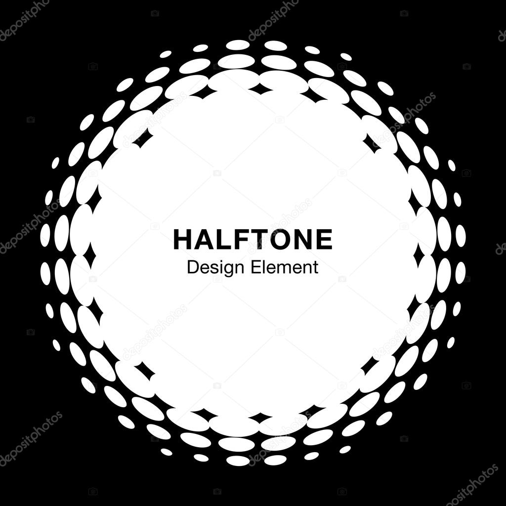 Abstract Halftone Design Element