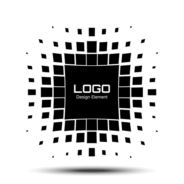 Elemento de diseño de logotipo de medio tono abstracto — Archivo Imágenes Vectoriales