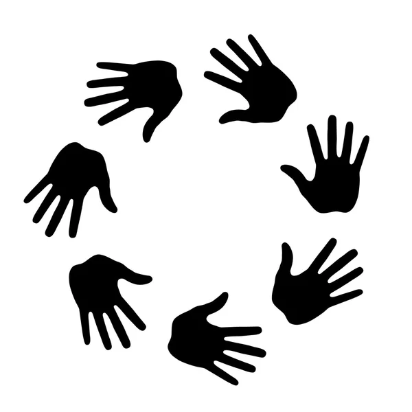 Black Hand Print icon — Stock Vector