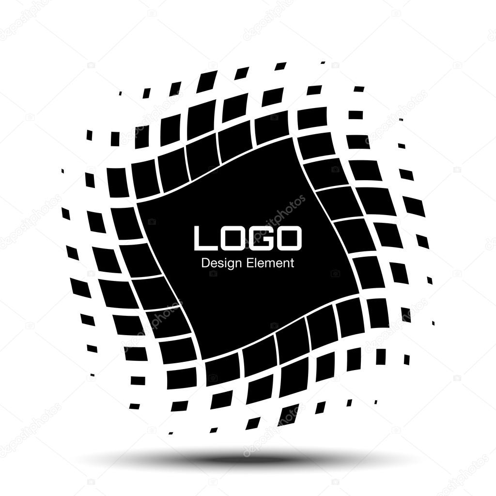 Abstract Halftone Logo Design Element, vector illustration