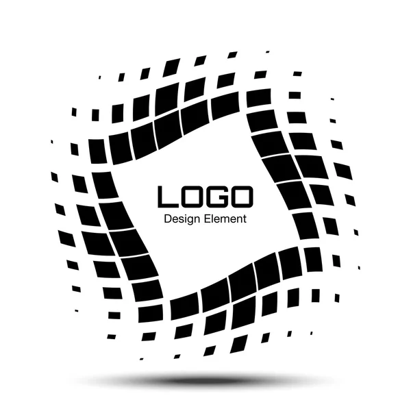 Elemento de diseño de logotipo de medio tono abstracto — Archivo Imágenes Vectoriales