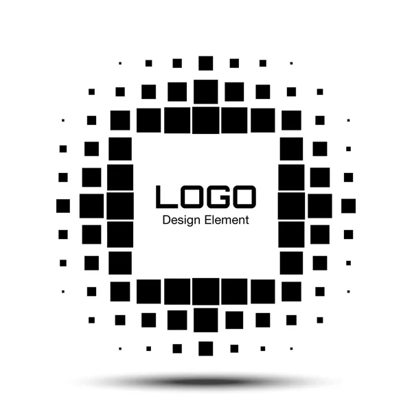 Elemento de design de logotipo de meio-tom abstrato —  Vetores de Stock