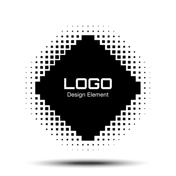 Abstracte halftone logo ontwerpelement — Stockvector