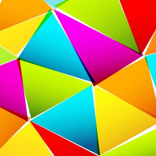 抽象的なカラフルな紙の三角形の背景 — ストックベクタ
