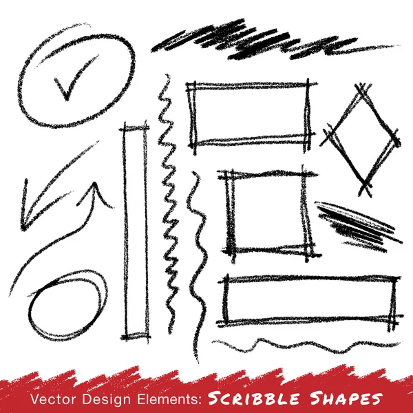 Scribble 污渍手中的铅笔绘 — 图库矢量图片