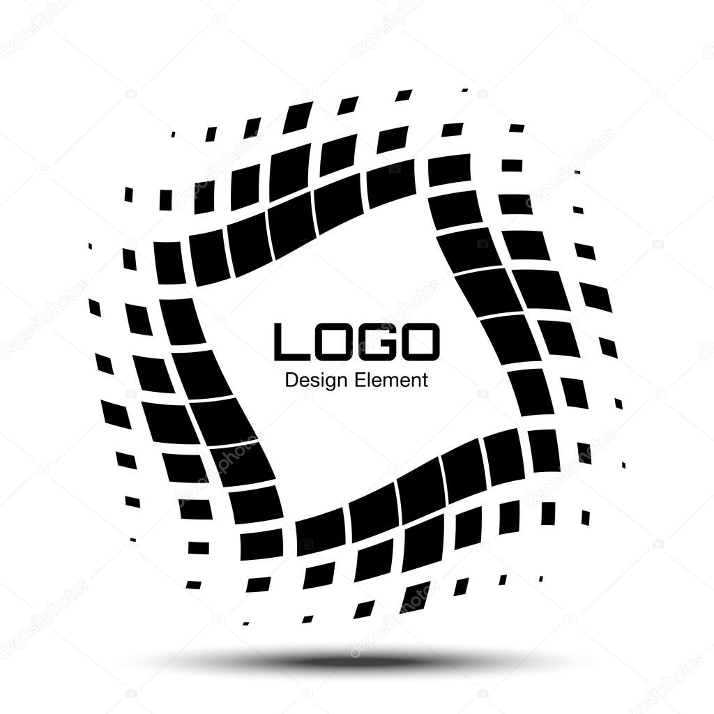 Abstract Halftone Logo Design Element, vector illustration