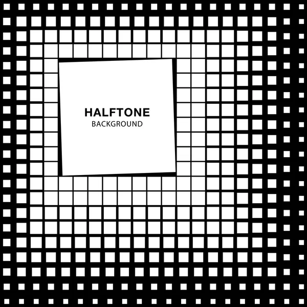 Abstract Halftone Square Background — Stock Vector