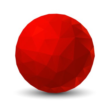 Kırmızı geometrik top.