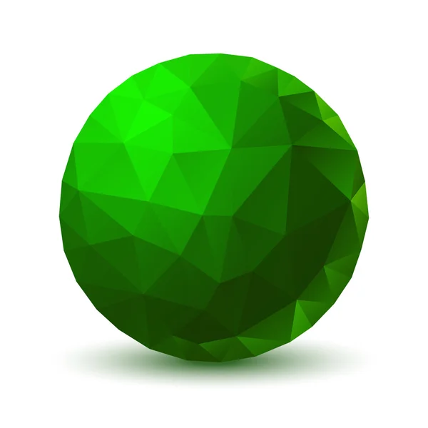 Bola geométrica verde — Vector de stock