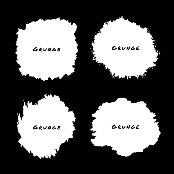 Set de Salpicaduras Grunge de Acuarela Blanca — Vector de stock