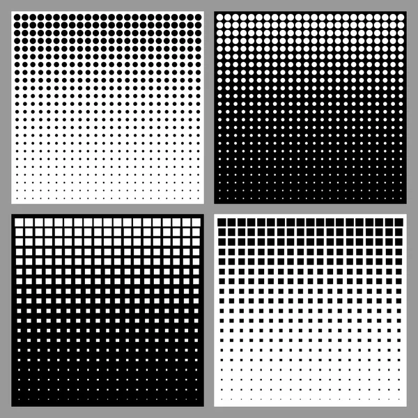 Set of Abstract Halftone Backgrounds — Stock Vector