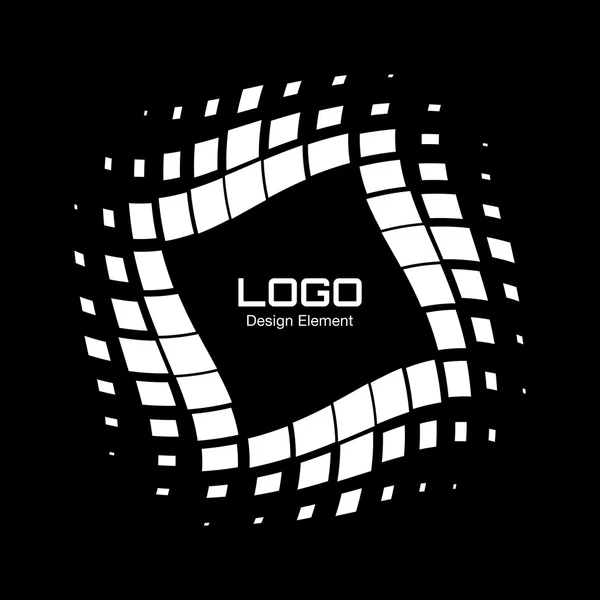 Soyut beyaz noktalı logo tasarım öğesi — Stok Vektör